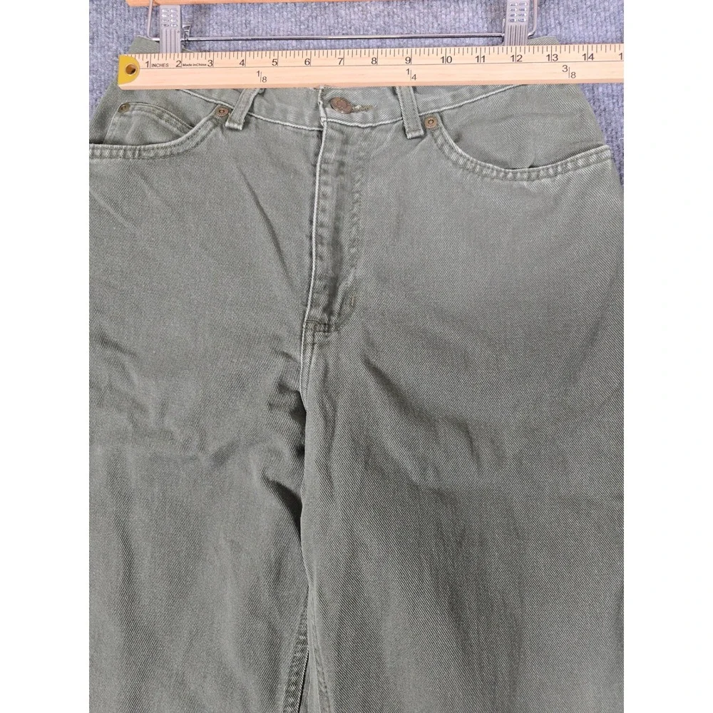 Jones Sport Womens Olive Green‎ Canvas Pants Size 6 High Rise Straight Leg